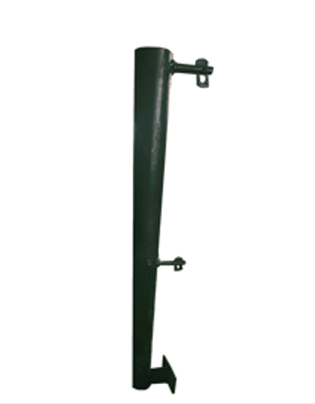 64534 Balcony Safety Guardrail Post with Side-Mount Flange & 2 Pins