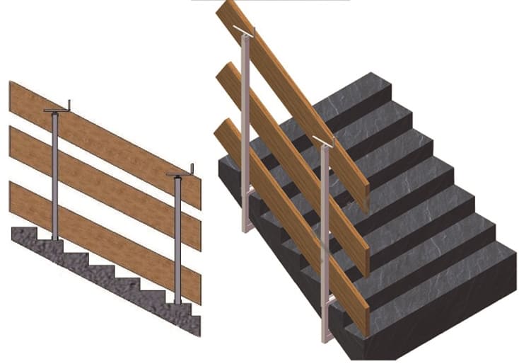 Clamp1pic Adjustable Safety Guardrail Post with Clamp & Swivel Base