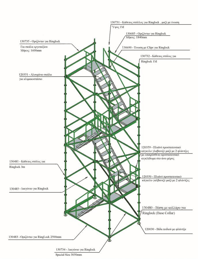 aluminum ladder ringlock Ringlock Scaffolding with Aluminium Access Stairs