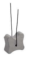 bone Fibre-reinforced concrete “bone” spacer