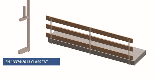 edge prodection. 08 Galvanized Safety Guardrail Post with Clamp