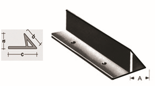 faltsogonia me ftero Chamfer Strips with Fin
