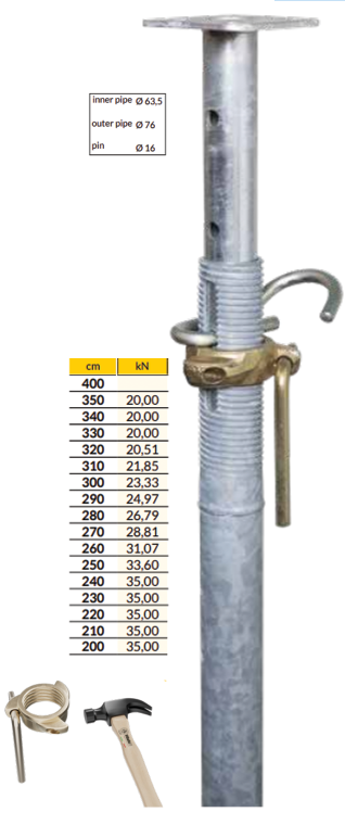 prop heavy duty Heavy-Duty Telescopic props