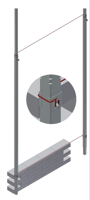 stylos gia toubla Galvanized Steel Masonry Guide System